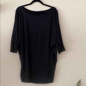 Black dolman sleeve top